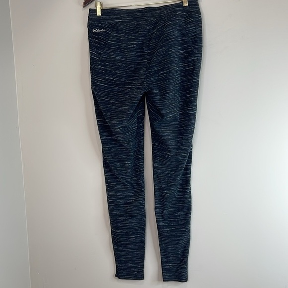 Columbia Glacial Fleece Printed Leggings Blue Space Dye Base Layer L - Picture 8 of 12